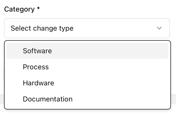 Change Request Category